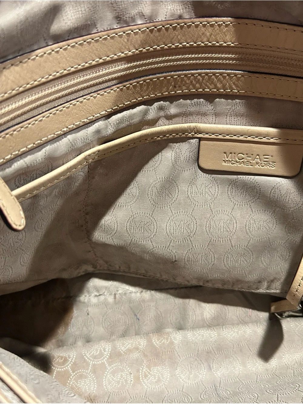 Michael Kors metallic Shoulder Bag with Beige Accents